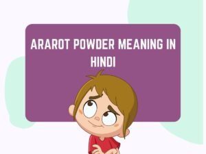 Ararot Powder Meaning In Hindi