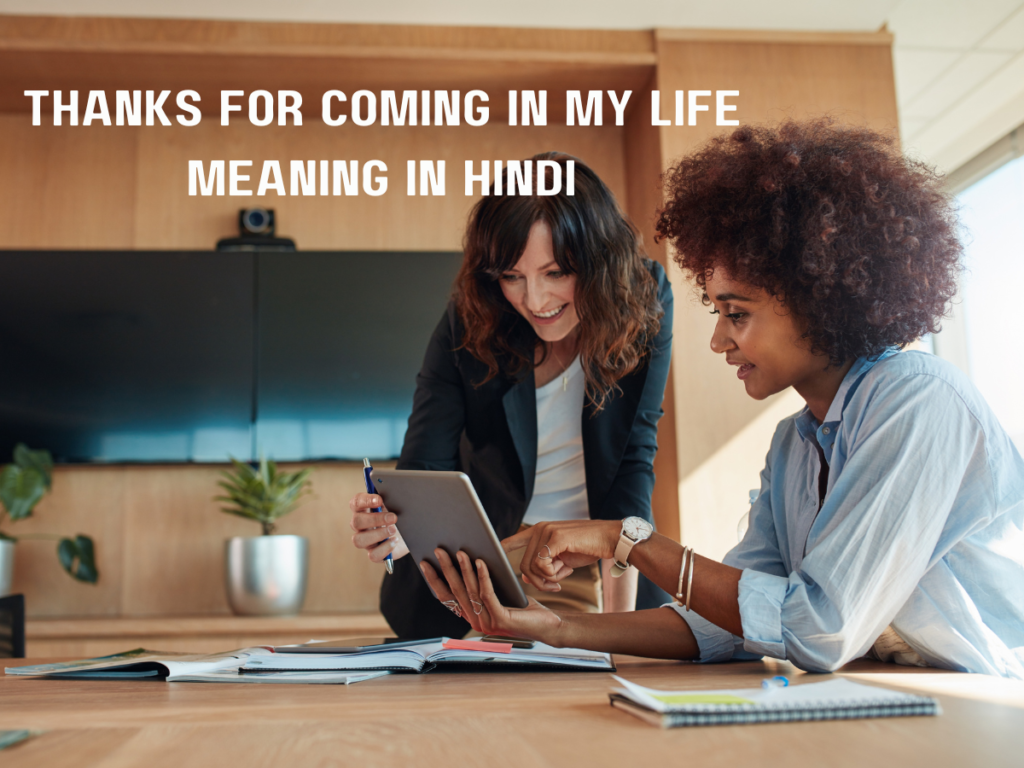 Thanks For Coming In My Life Meaning In Hindi